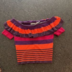 Urban Outfitters Kimchi Blue, sweater off the shoulder, crop top